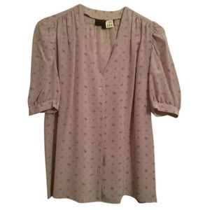 Balfores 100% Silk Lavender Blouse Vintage